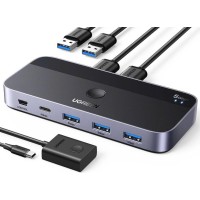 Bộ chia USB 3.0 2 vào 4 ra màu đen Ugreen 15705 CM662